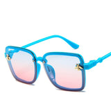 2019 Classic square frame  Sunglasses children Sunglasses children  Mirror Male and Female