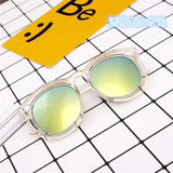 JAXIN New Children Transparent Box Color Reflective Sunglasses Fashion Male