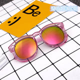 JAXIN New Children Transparent Box Color Reflective Sunglasses Fashion Male