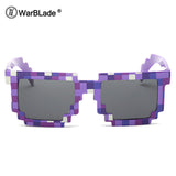 WarBLade Minecraft Glasses 8 bit Pixel Women Men Sunglasses Female Male Mosaic Sun