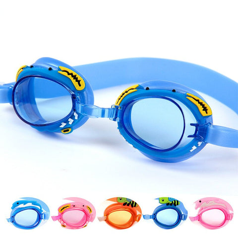 Cartoon kids swimming goggles children professional waterproof anti-fog flat