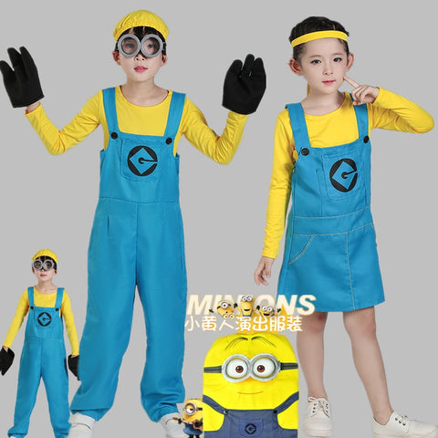 Movie Minion Onesie Children Cosplay Halloween Parenting Costume Child Male Female