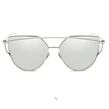 ZUCZUG Sunglasses Women Luxury Cat eye Brand Design Mirror Flat Rose Gold