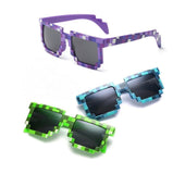 2017 Deal with it Boys Girls Minecraft Glasses 8 bit Pixel kids Sunglasses Female Male