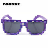 YOOSKE Vintage Minecraft Glasses 8 bit Pixel Women Men Sunglasses Female Male