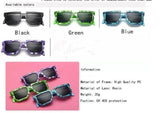 2018 Deal with it Boys Girls Minecraft Glasses 8 bit Pixel kids Sunglasses Female