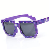 Vintage Minecraft Glasses 8 bit Pixel Women Men Sunglasses Female Male Mosaic