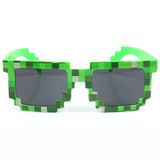 Vintage Minecraft Glasses 8 bit Pixel Women Men Sunglasses Female Male Mosaic