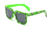 2018 Trendy UV400 Hot Minecraft Glasses 8 bit Pixel Women Men Sunglasses Female Male