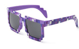 2018 Trendy UV400 Hot Minecraft Glasses 8 bit Pixel Women Men Sunglasses Female Male