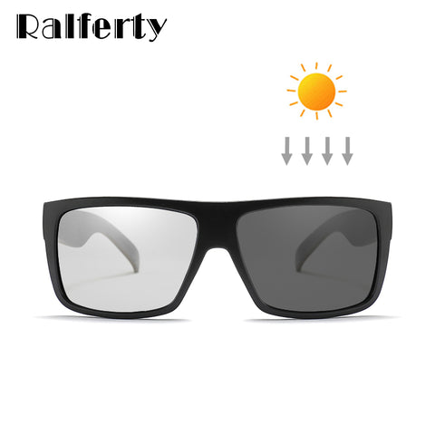Ralferty Photochromic Polarized Sunglasses Men Fishing Glasses Male Square UV400