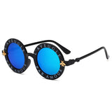 Steampunk  Bee Kids Sunglasses Boys Girls Luxury Vintage Children Sunglasses Round Sun