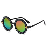 Steampunk  Bee Kids Sunglasses Boys Girls Luxury Vintage Children Sunglasses Round Sun