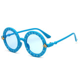 Steampunk  Bee Kids Sunglasses Boys Girls Luxury Vintage Children Sunglasses Round Sun