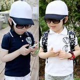 2018 Summer Sunglasses Turn-Down Collar Male Baby Boy Child Short-Sleeve T-Shirt