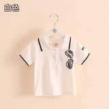 2018 Summer Sunglasses Turn-Down Collar Male Baby Boy Child Short-Sleeve T-Shirt