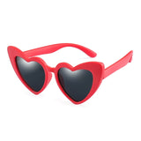 LongKeeper baby girl sunglasses for children heart 2019 TR90 black pink red heart sun glasses for kids polarized flexible uv400