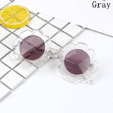 Vintage Kids Sunglasses Child Sun Glasses Round Flower Gafas Baby Children