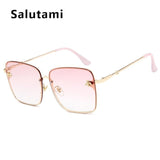 Retro Square Bee Sunglasses Women Brand Designer Metal Frame Oversized Sun