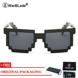 Vintage Children Glasses 8 bit Pixel Women Men Sunglasses Female Male Retro Mosaic