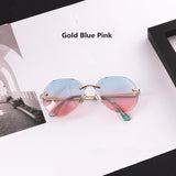 CURTAIN 2019 Newest Kids Sunglasses Cool Polygon Shaped Hexagon Fashion Baby
