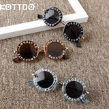 Steampunk Metal Bee Kids Sunglasses Boys Girls Luxury Vintage Children Sunglasses