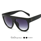 WISH CLUB Fashion Brand Designer Sunglasses Women Oversized Sun Glasses Retro Women Shade Gradient Lens Female Oculos De Sol