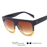 WISH CLUB Fashion Brand Designer Sunglasses Women Oversized Sun Glasses Retro Women Shade Gradient Lens Female Oculos De Sol