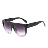 WISH CLUB Fashion Brand Designer Sunglasses Women Oversized Sun Glasses Retro Women Shade Gradient Lens Female Oculos De Sol