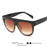 WISH CLUB Fashion Brand Designer Sunglasses Women Oversized Sun Glasses Retro Women Shade Gradient Lens Female Oculos De Sol