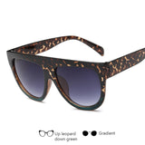 WISH CLUB Fashion Brand Designer Sunglasses Women Oversized Sun Glasses Retro Women Shade Gradient Lens Female Oculos De Sol