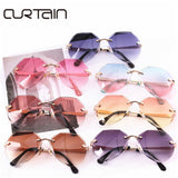 CURTAIN 2019 Newest Kids Sunglasses Cool Polygon Shaped Hexagon Fashion Baby