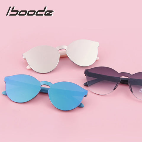 iboode Candy Color Rimless Sunglasses Kids Boys Gorls Luxury Sun Glasses Cute Vintage