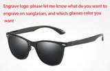 Vintage Male Polarized Sunglasses Aluminum Magnesium Driving Glasses Rectangle