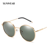 SUNWEAR 2019 Fashion Round Polarized Sunglasses Women Men Stylish Metal