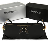 THINKWAY HD007 Fashion Metal Frame sunglasses men polarized sunglasses women